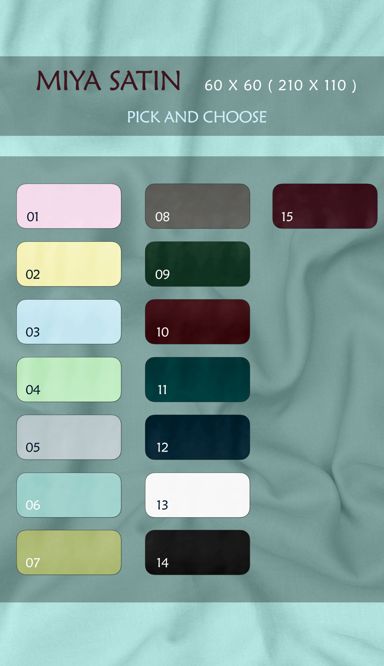 Cotton Satin Fabric ( 210 x 110 )
