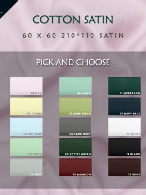 Cotton Satin Fabric ( 210 x 110 )