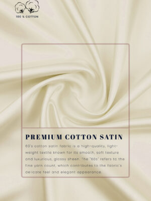 60 X 60 Premium Satin Plain Fabric Bolt Cut