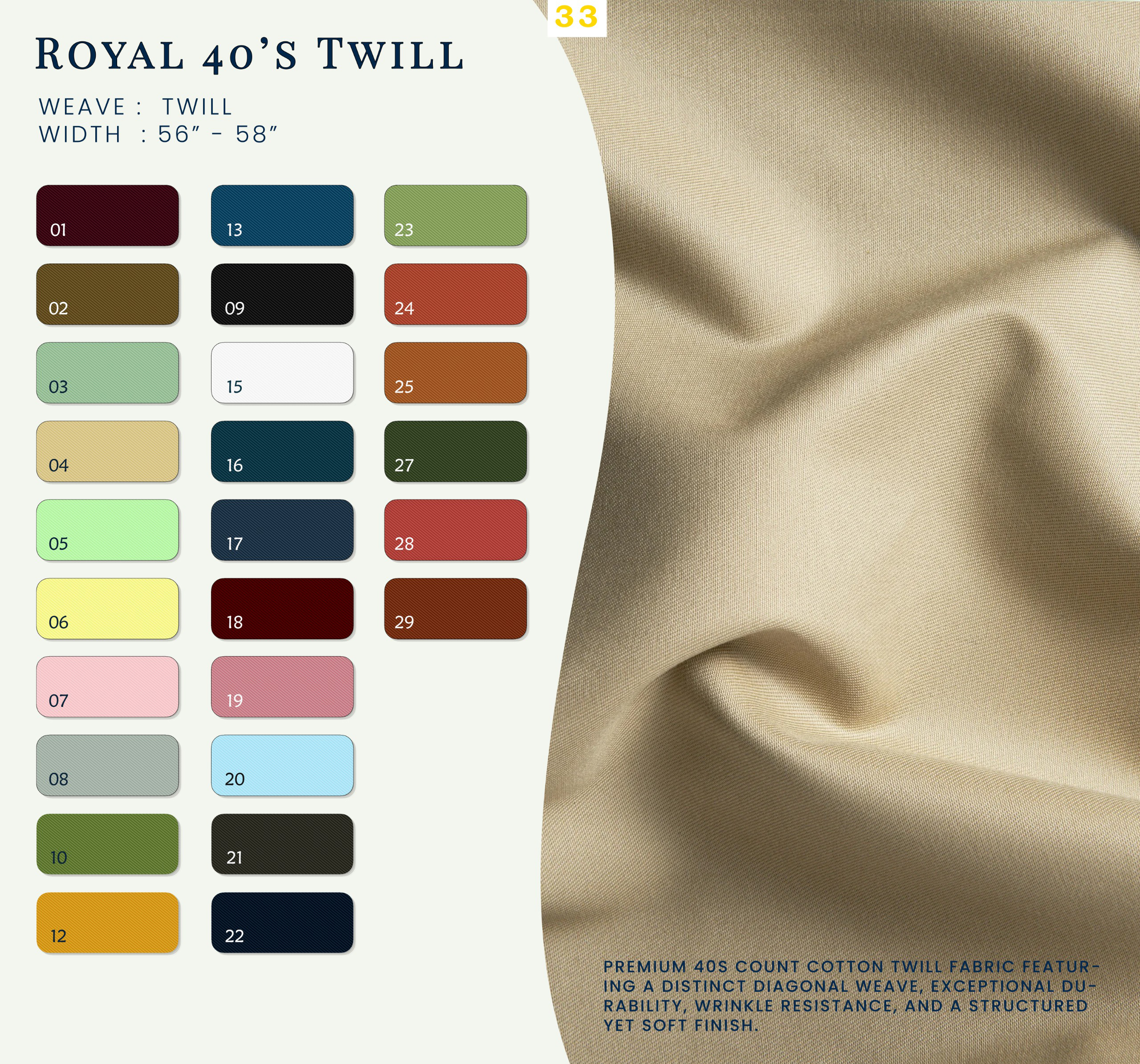 Royal 40 's Bio Twill